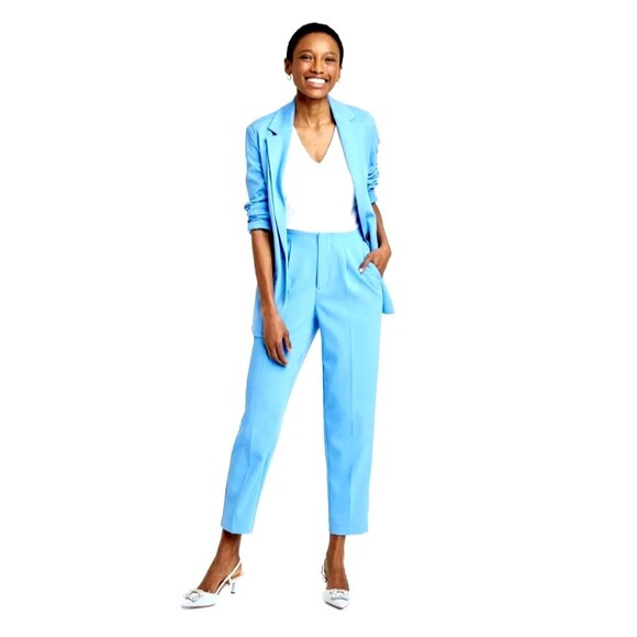 a new day Pants - A New Day Women's High-Waisted Tapered Leg Ankle Pants, Size 17R, Blue